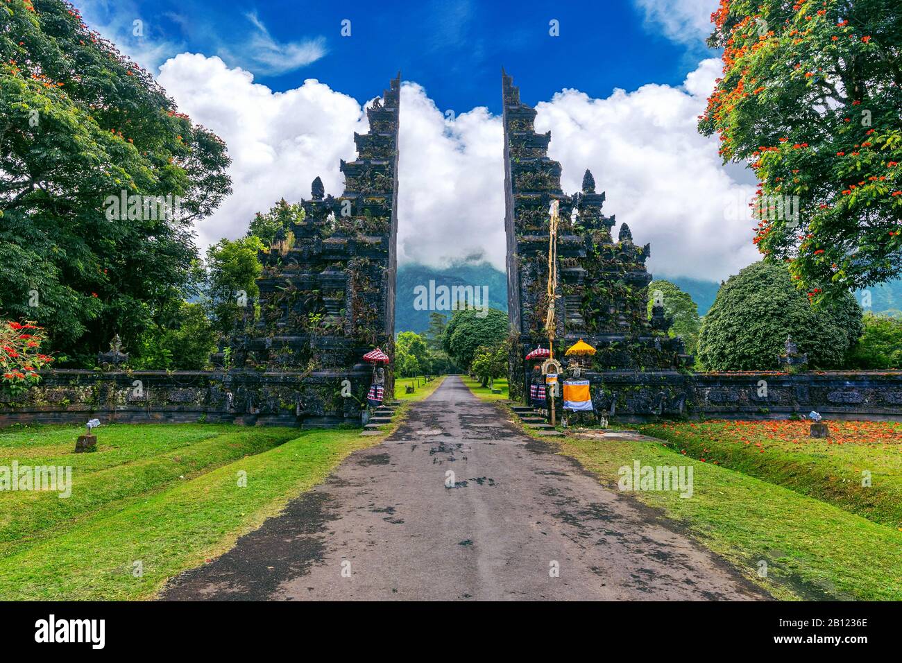 Big entrance gate in Bali, Indonesia. Stock Photo