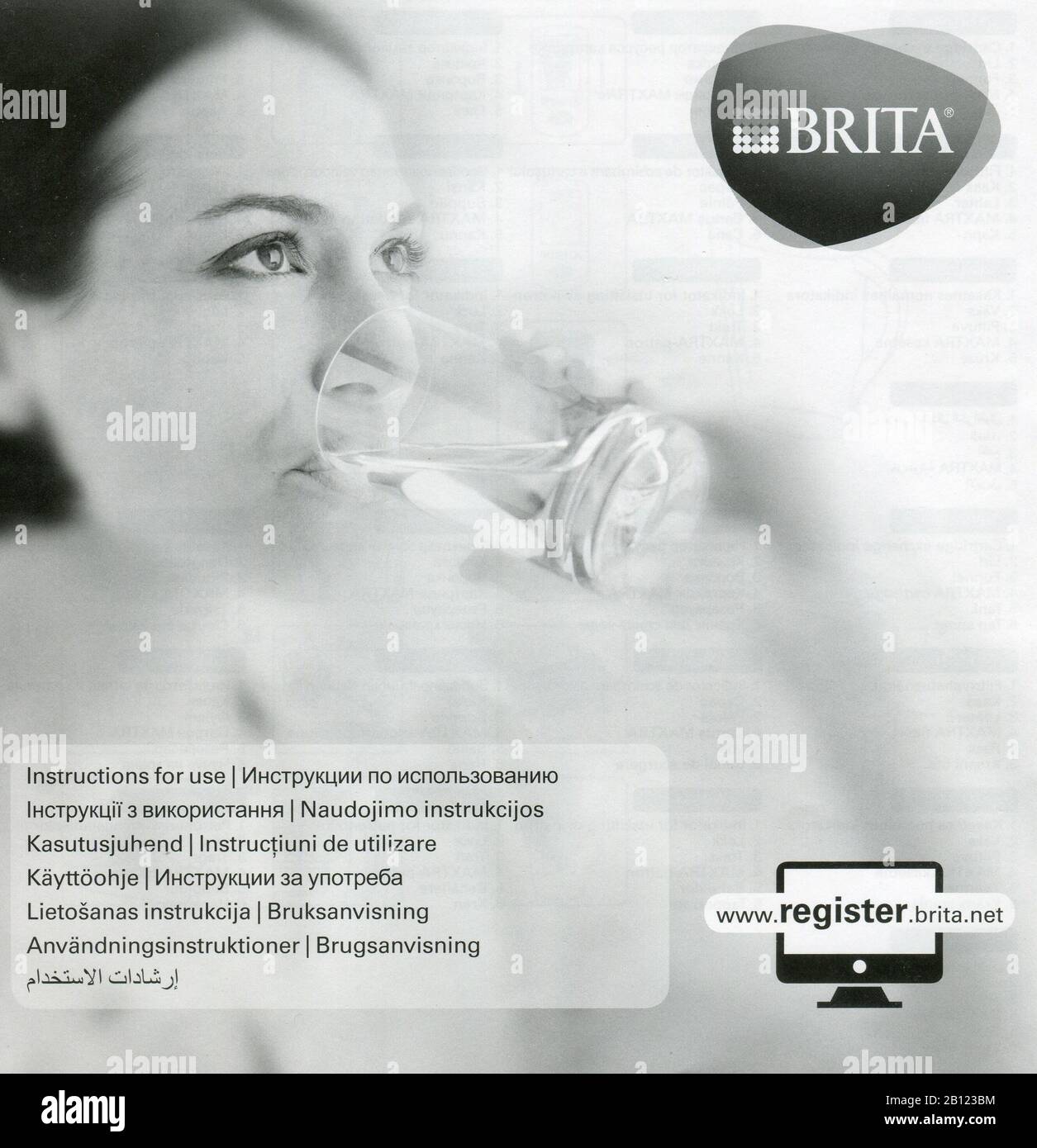 Advertising leaflet Brita Stock Photo Alamy