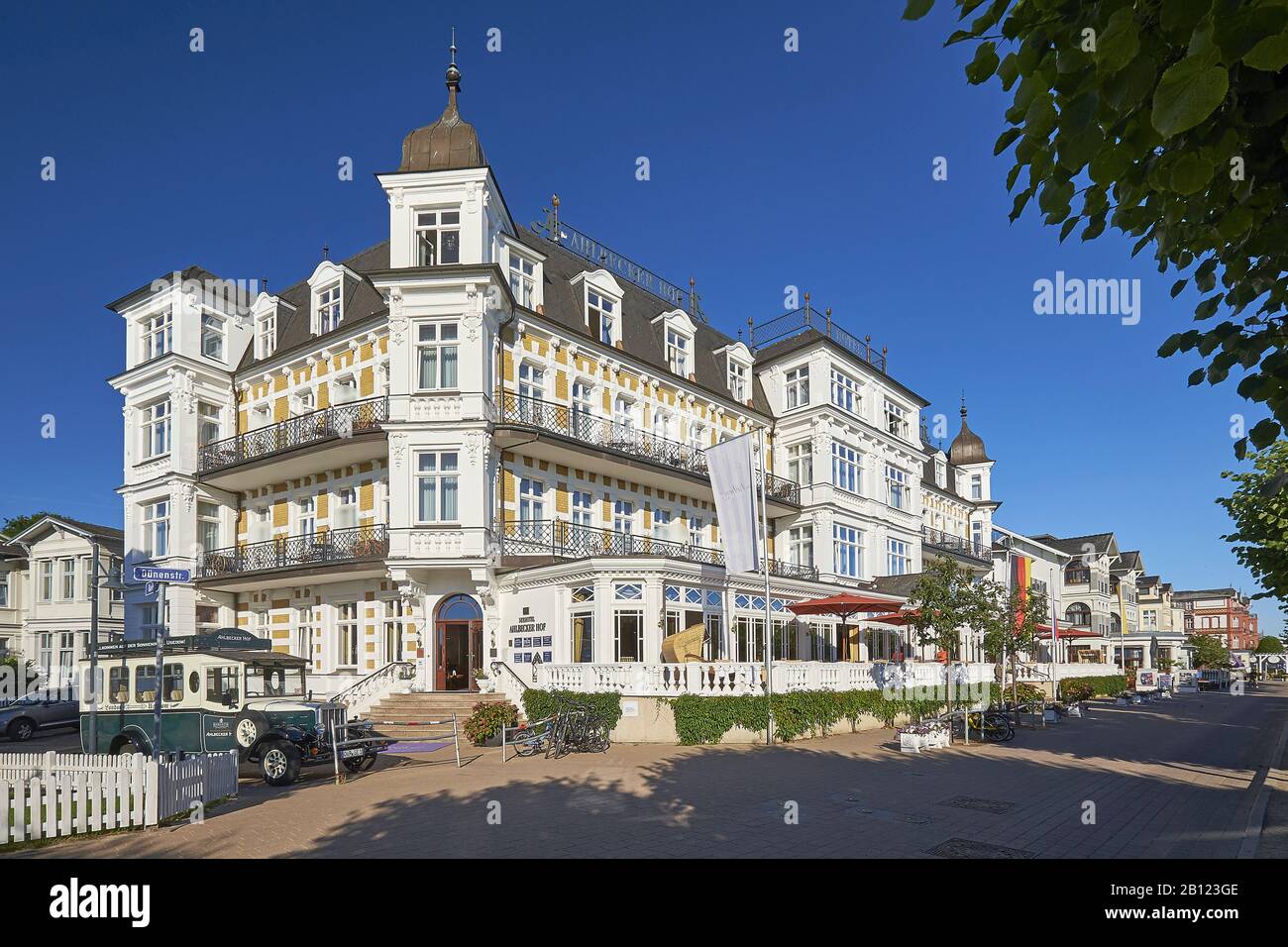 Hotel Ahlbecker Hof in Ostseebad Ahlbeck, Usedom Island, Mecklenburg-West Pomerania, Germany Stock Photo