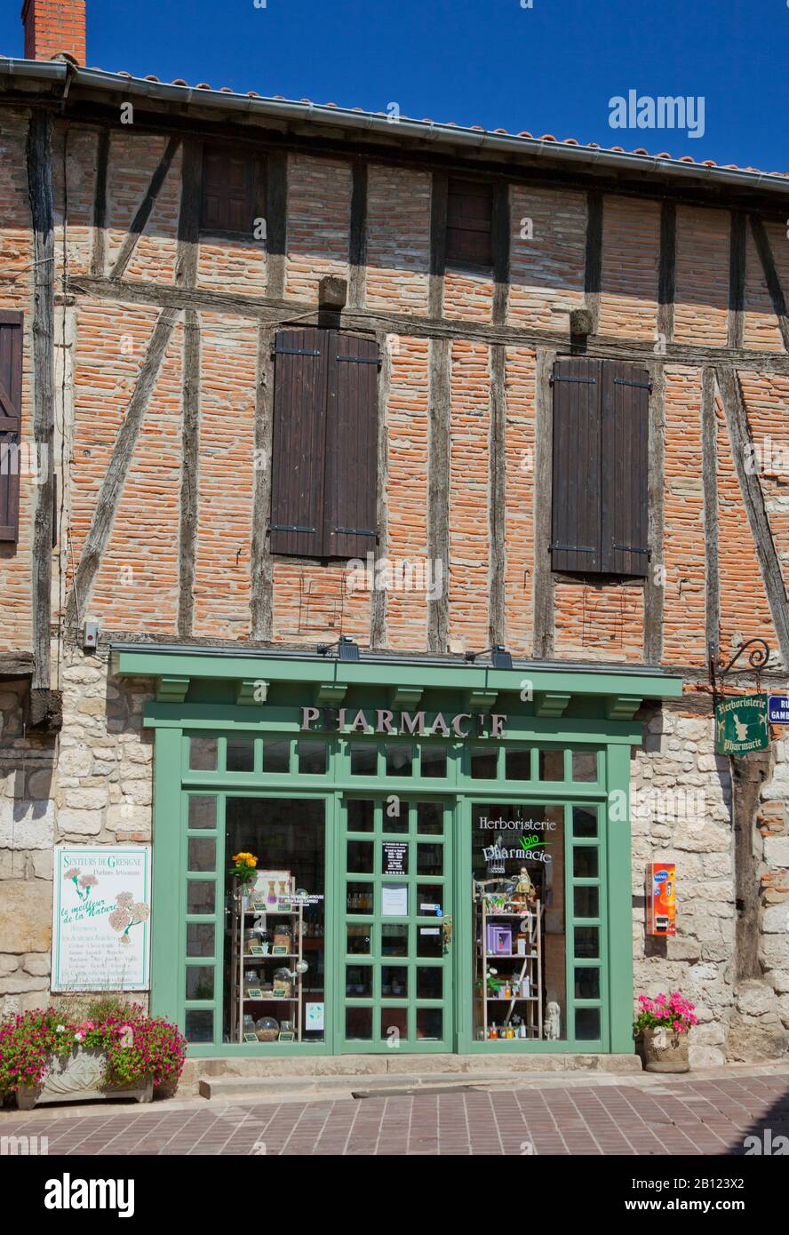 Shop front, Castelnau de Montmiral, Tarn, Midi Pyrenees region, France, Europe Stock Photo