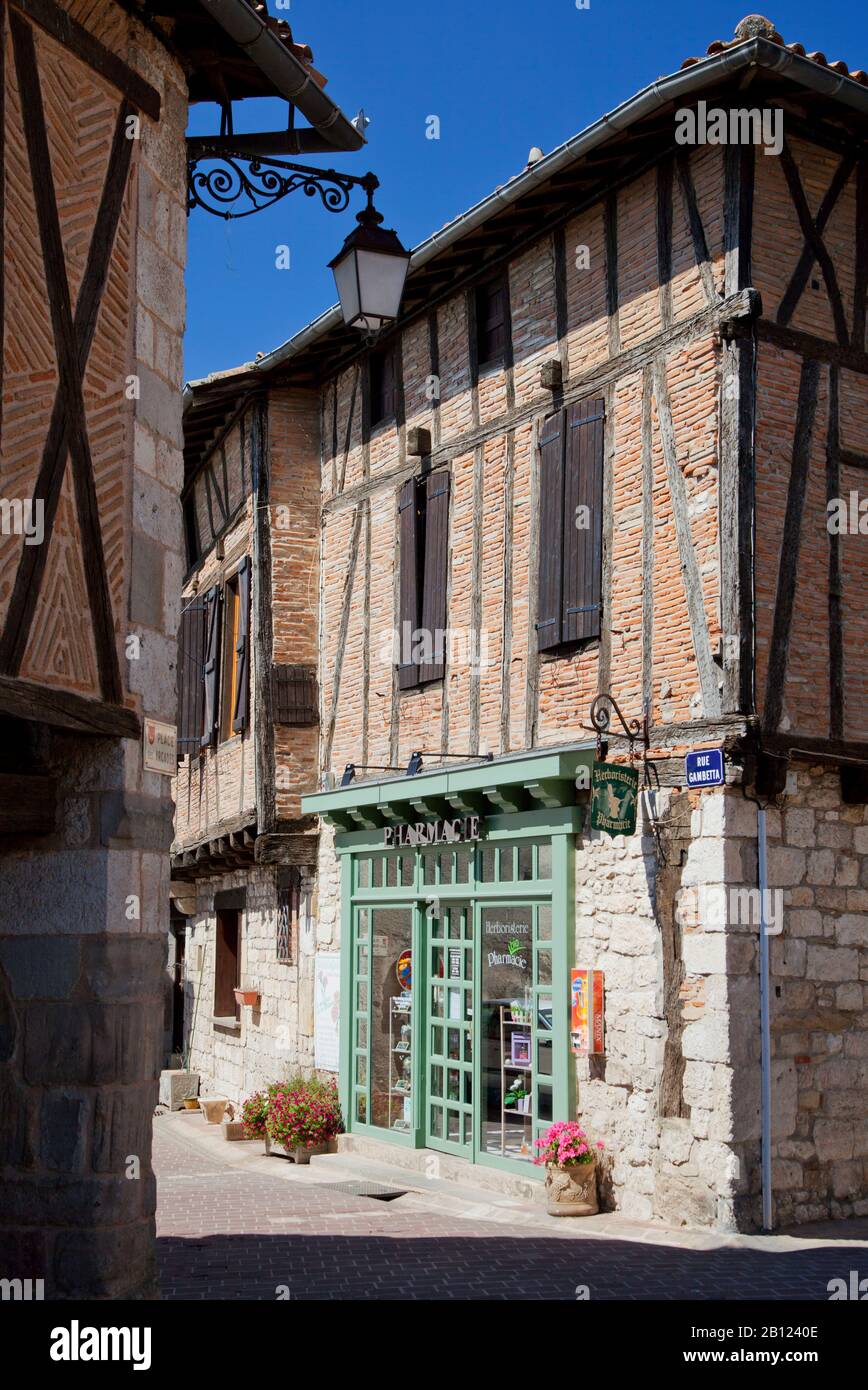 Shop front, Castelnau de Montmiral, Tarn, Midi Pyrenees region, France, Europe Stock Photo