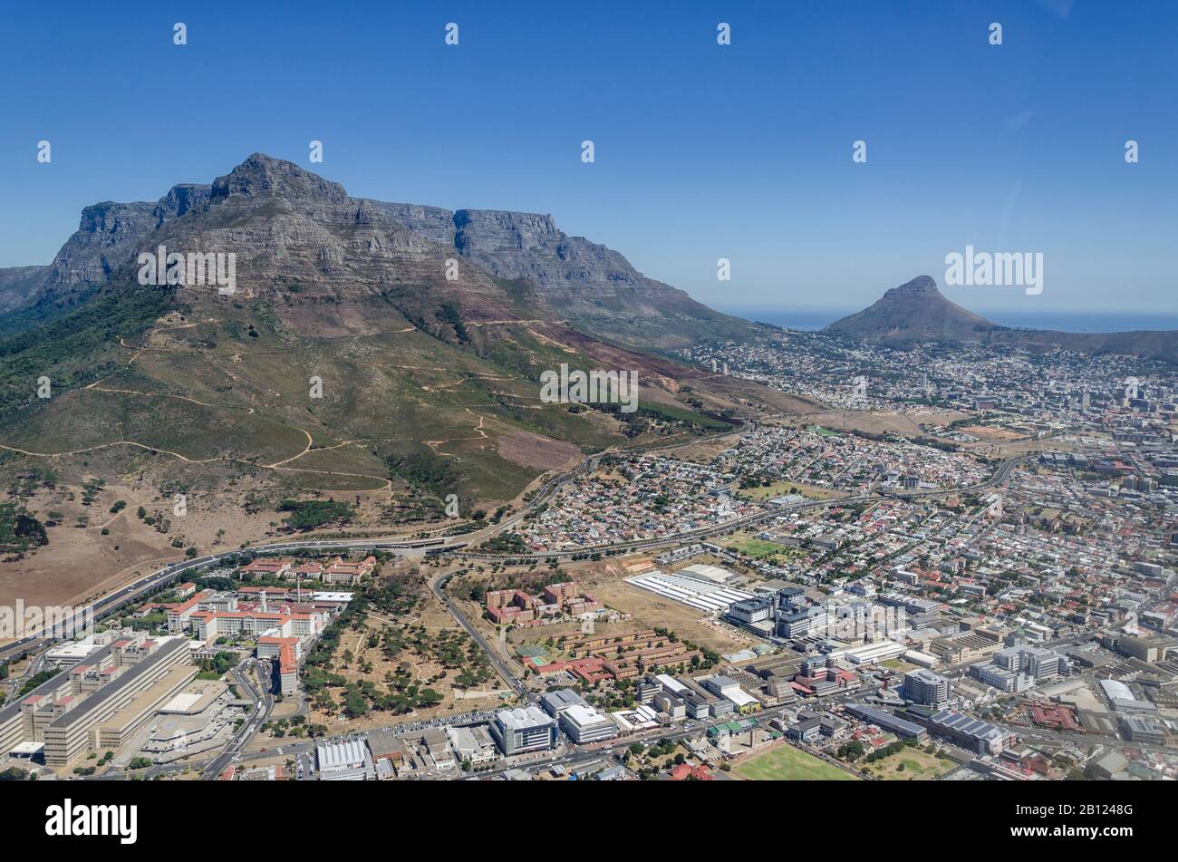 Aerial view, view of Cape Town, Western Cape, South Africa, Africa