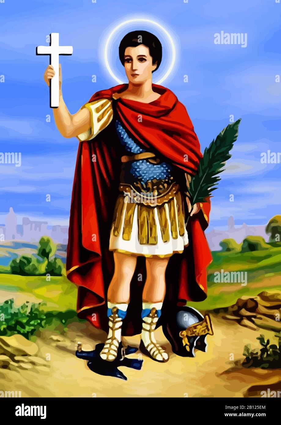 st expeditus legend warrior speedy cases illustration holy saint Stock ...