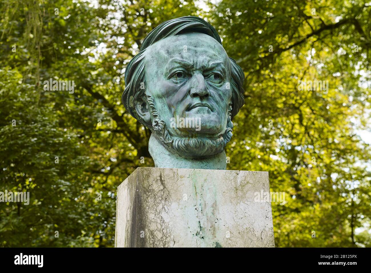 Bust of Richard Wagner in the Festival Park, Bayreuth, Upper Franconia