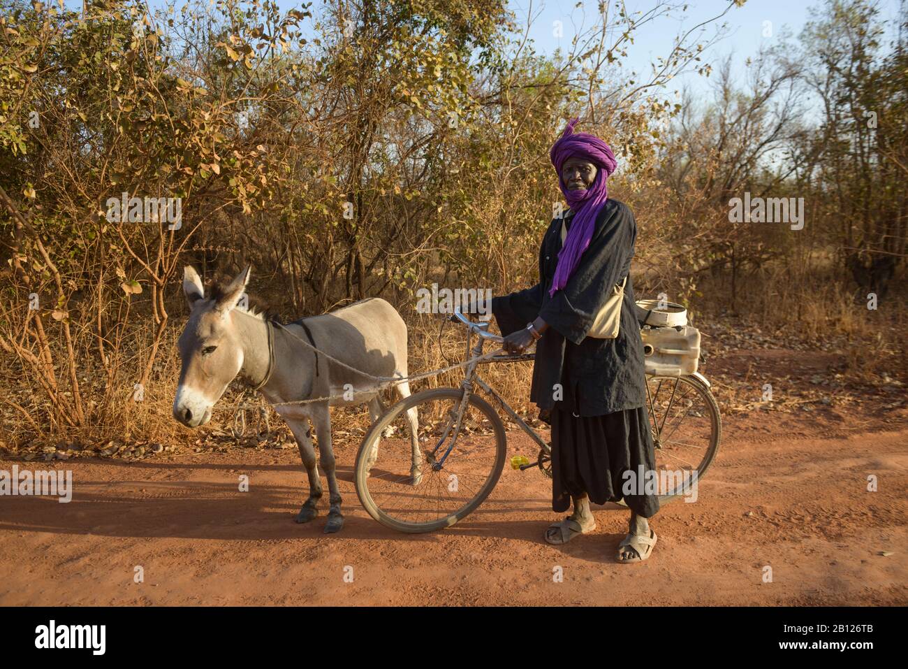 A man from the Peul ethnic group of The Gambia Stock Photo