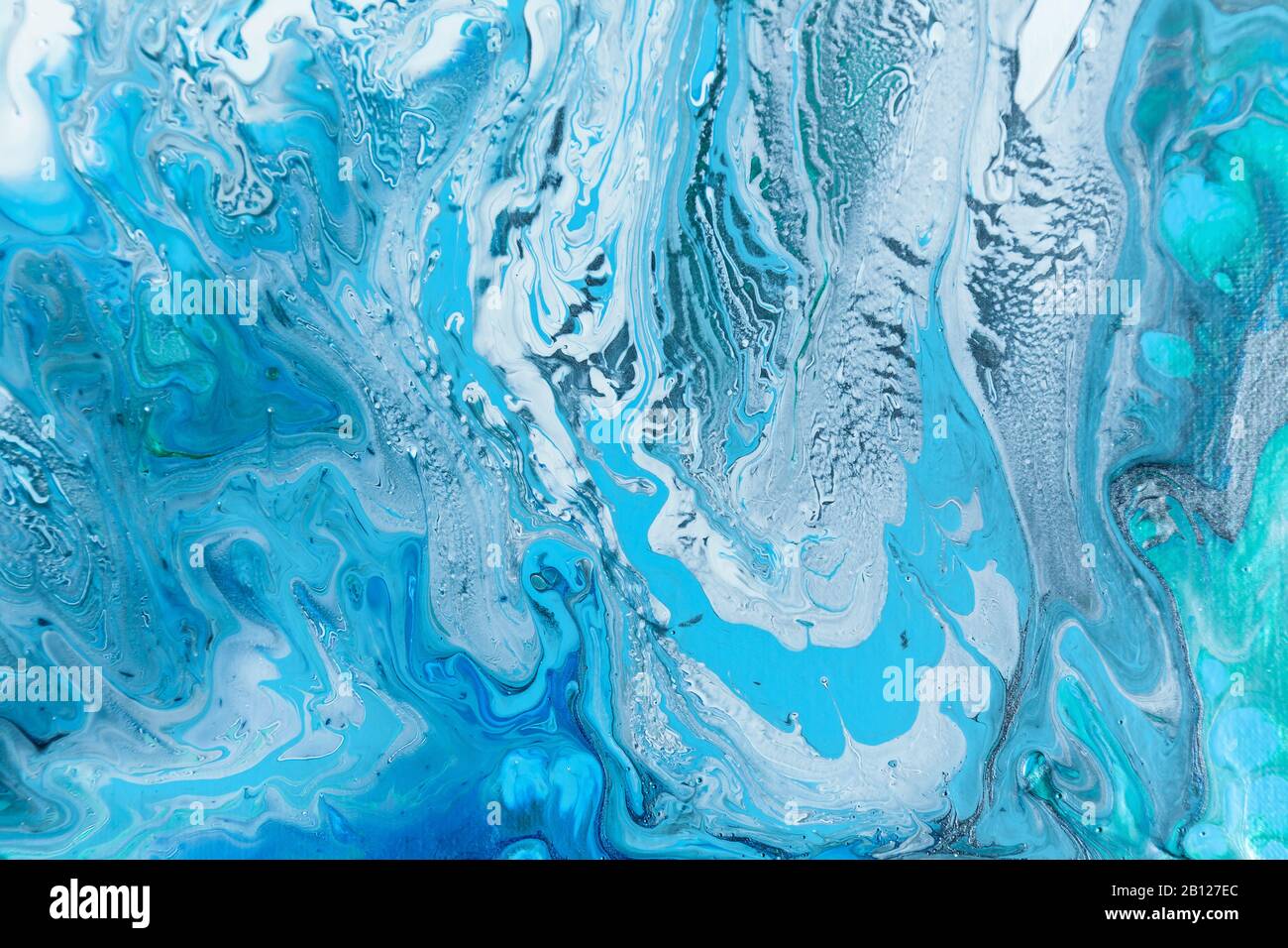 An acrylic handmade background in blue and white colors. Abstract colorful  texture, wallpaper, background for design and creativity. Mixing colors, mo  Stock Photo - Alamy