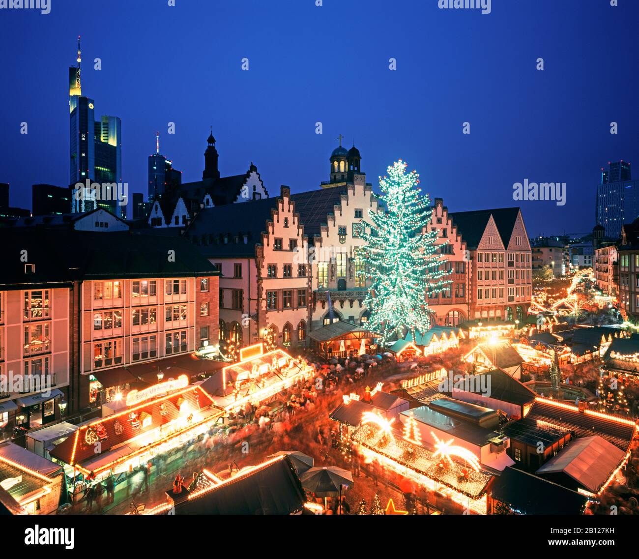 Christmas market, Frankfurt am Main, Germany Stock Photo