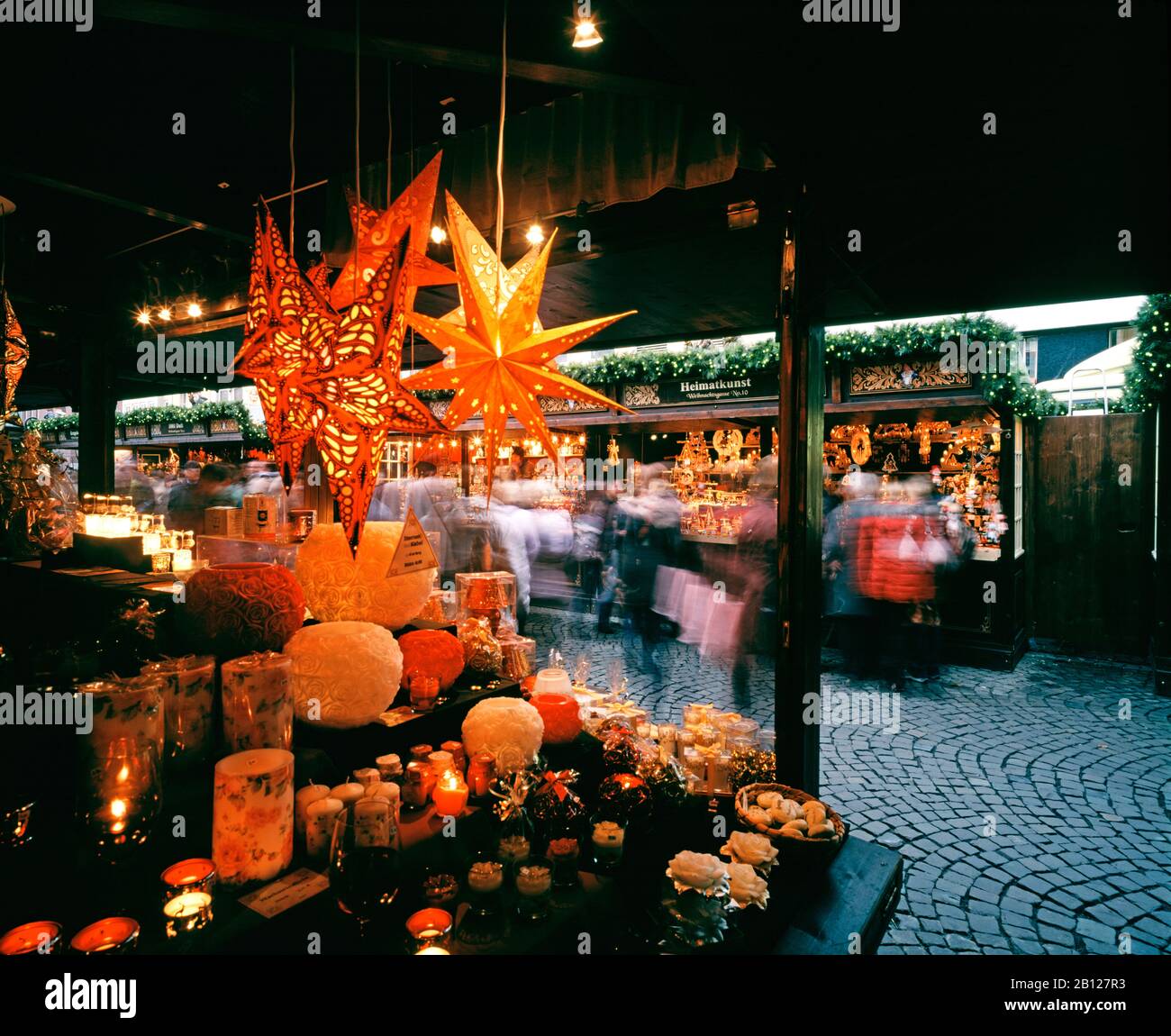 Christmas market in the old town, Cologne, Germany Stock Photo
