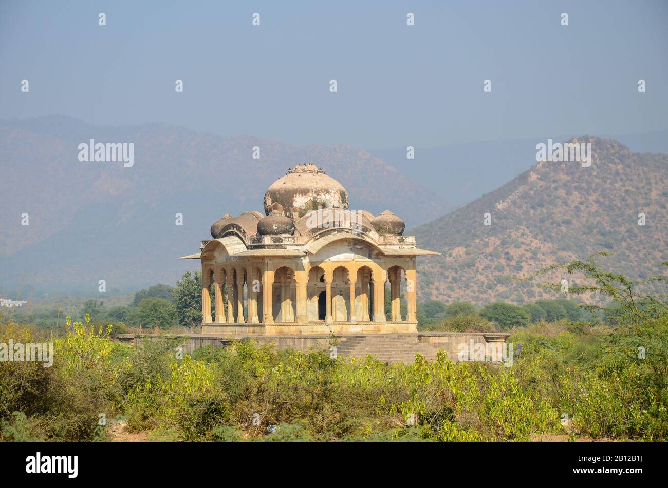 An ancient temple near 17th century Bhangarh Fort in Alwar village ...