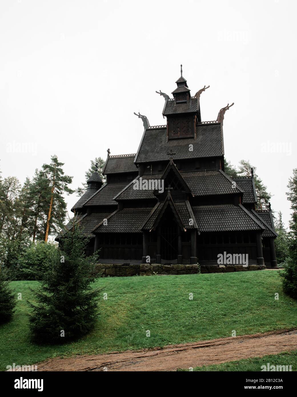 Gol Stave Church at the Norwegian Museum of Cultural History, Oslo, Norway Stock Photo