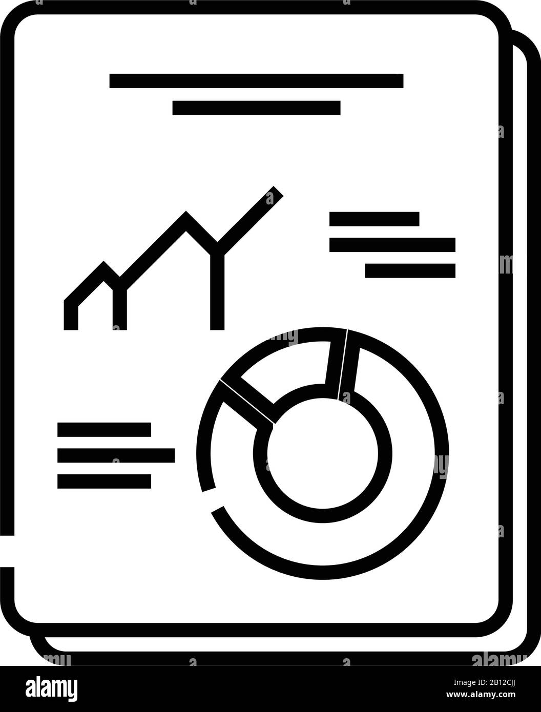 Charts line icon, concept sign, outline vector illustration, linear ...