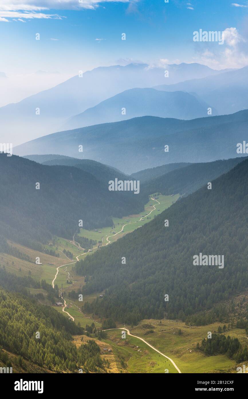 Hike to Seefeldspitze, Valser Tal, Pfunderer Berge, South Tyrol, Italy Stock Photo