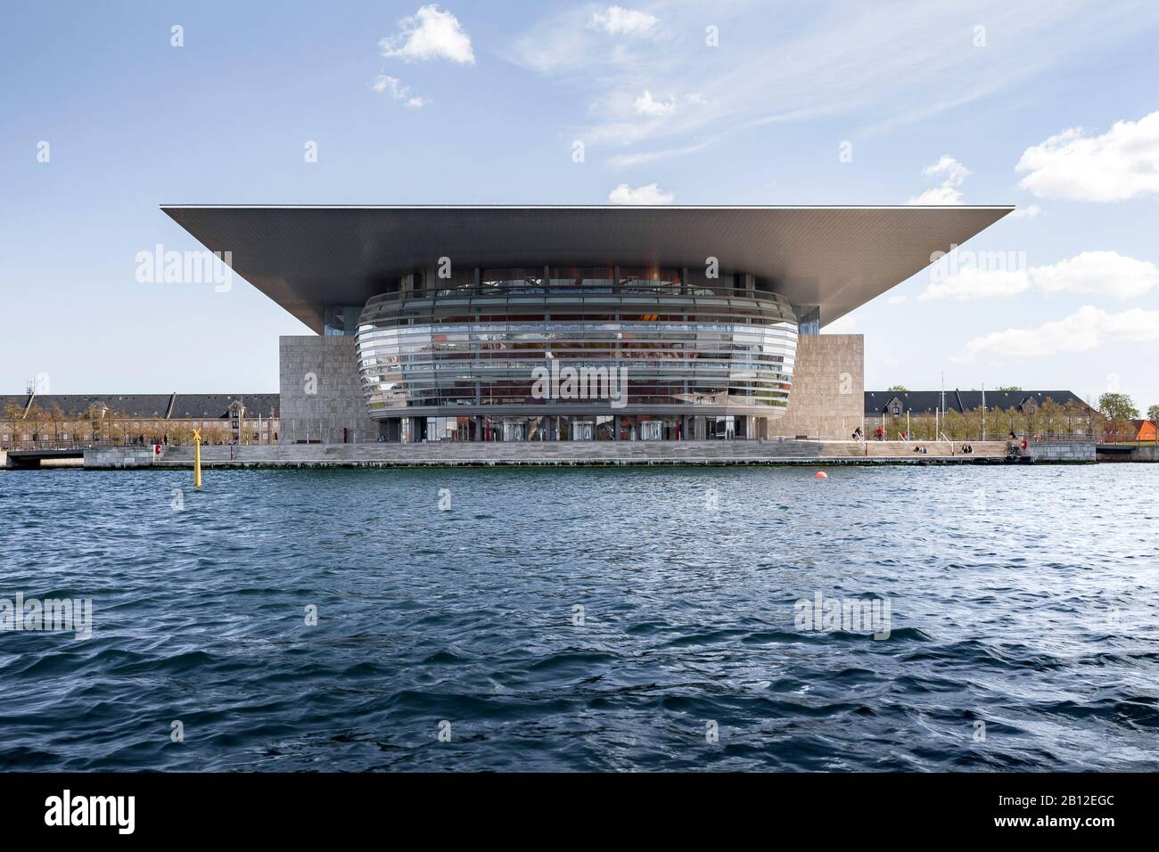 Royal Opera House, National Opera at the inner Canal, built by Henning Larsen, Holmen, Copenhagen, Denmark Stock Photo