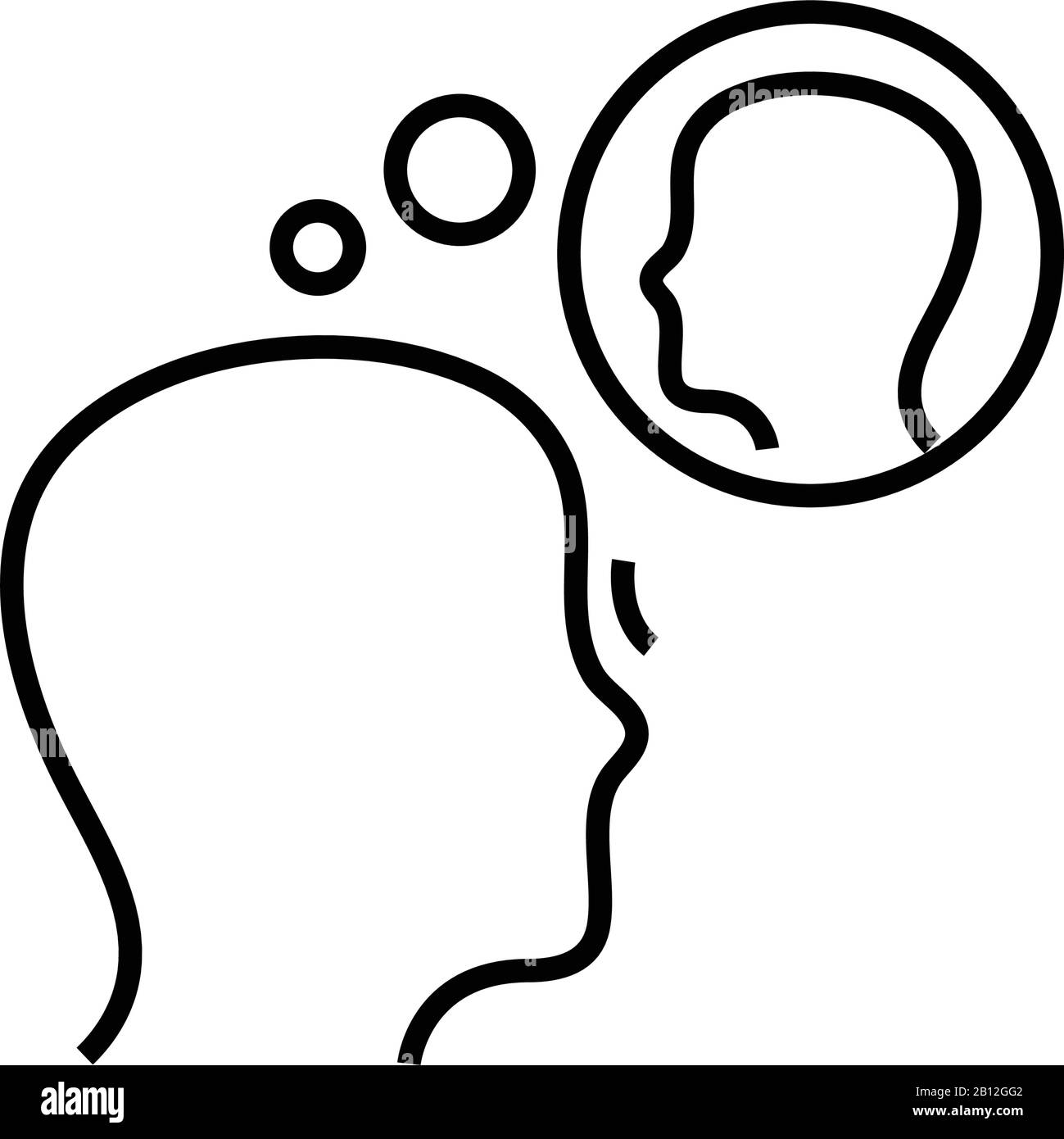 Communication illustration line icon, concept sign, outline vector ...