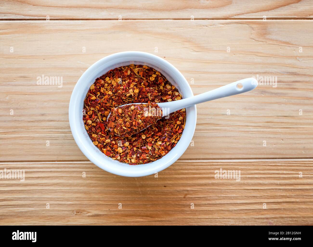 Spicy and hot Crushed dried chili peppers tucana ljuta paprika, in