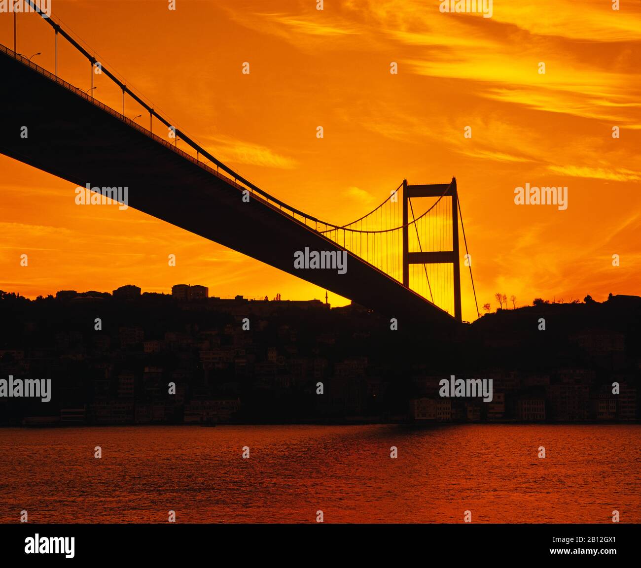 Fatih Sultan Mehmet Bridge,Istanbul,Turkey Stock Photo