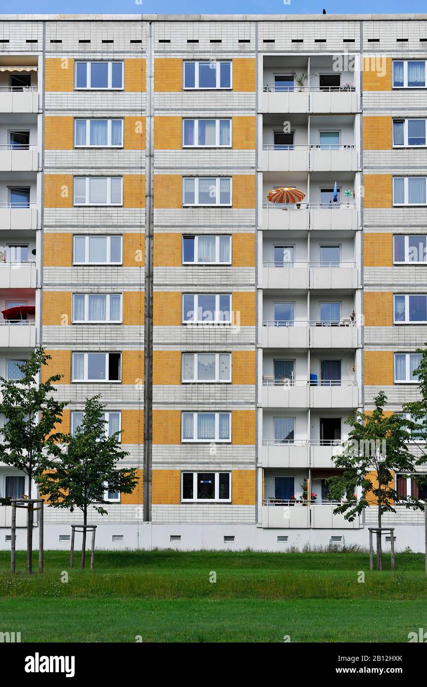 Plattenbau,social housing,Dresden,Free State of Saxony,Germany,Europe