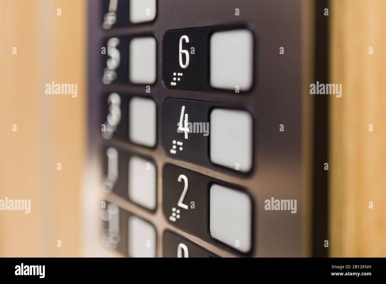 Modern elevator keypad floor level buttons Stock Photo Alamy