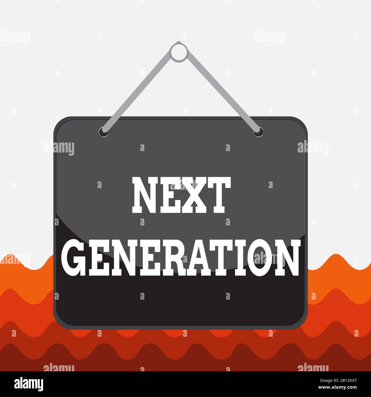 hand writing showing Next Generation. Concept meaning product that has been developed using the latest technology Memo reminder empty board Stock Photo - Alamy