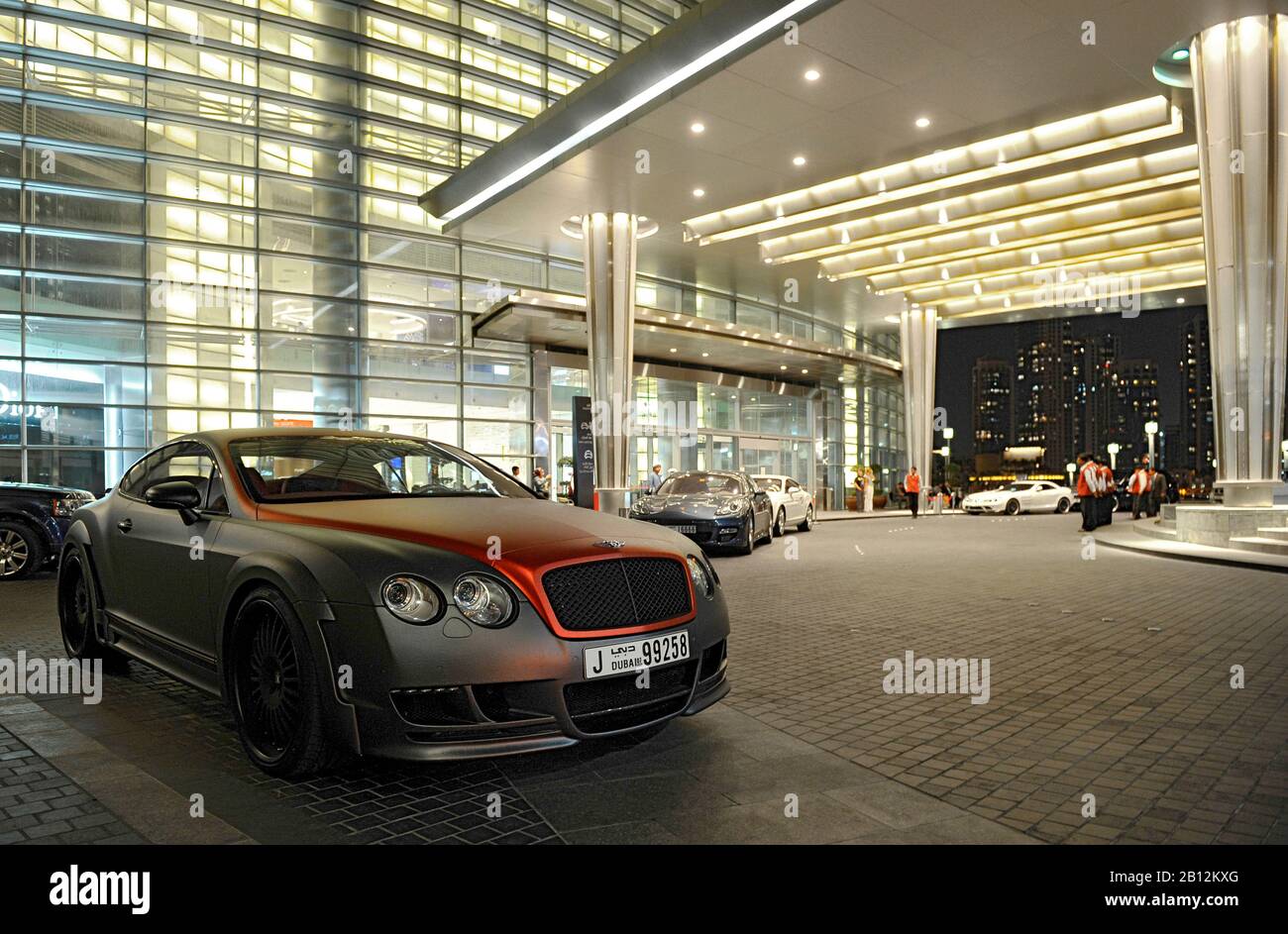 Valet parking area of the Dubai Mall,largest shopping mall in the world