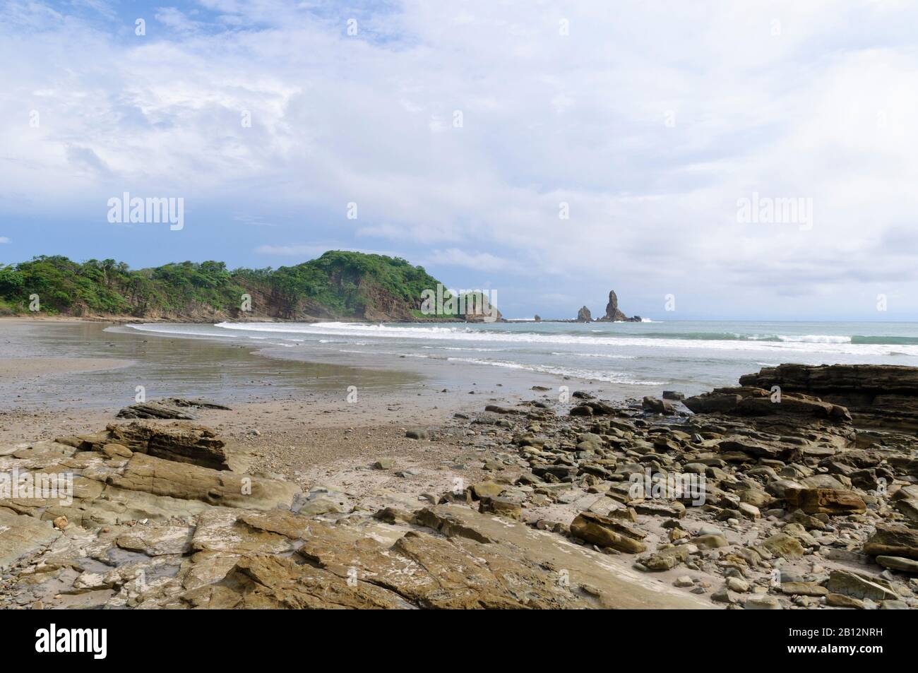 Beach,Popoyo,Nicaragua,Central America Stock Photo