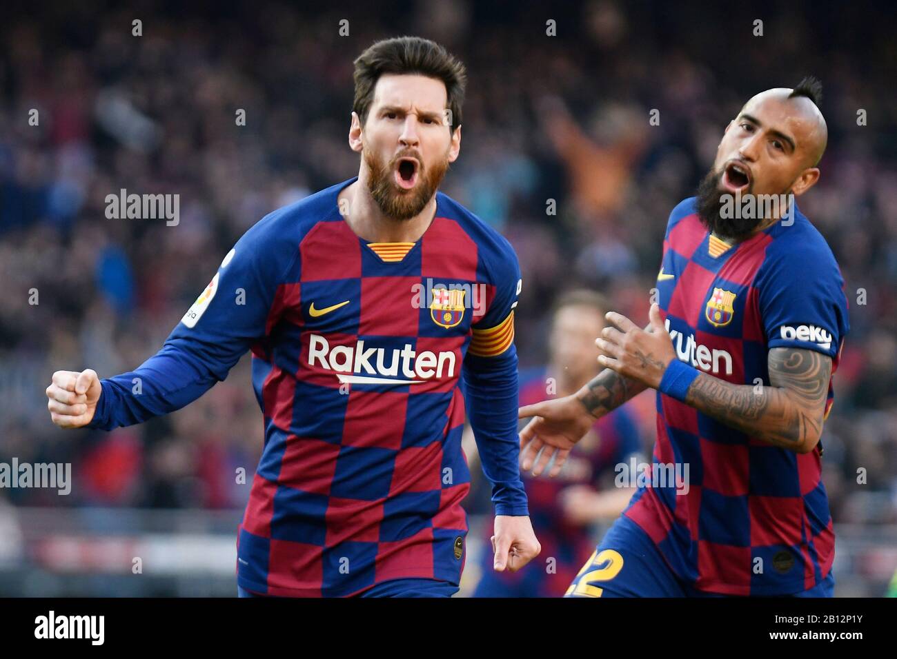 Lionel messi barcelona goal 2020 hi-res stock photography and images