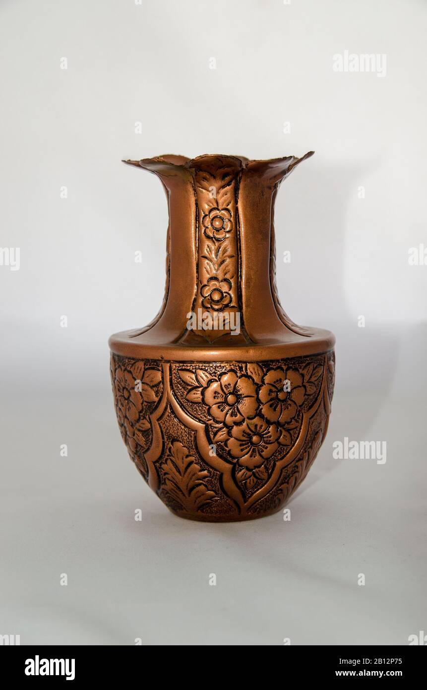 Ornamental Copper Vase Stock Photo Alamy
