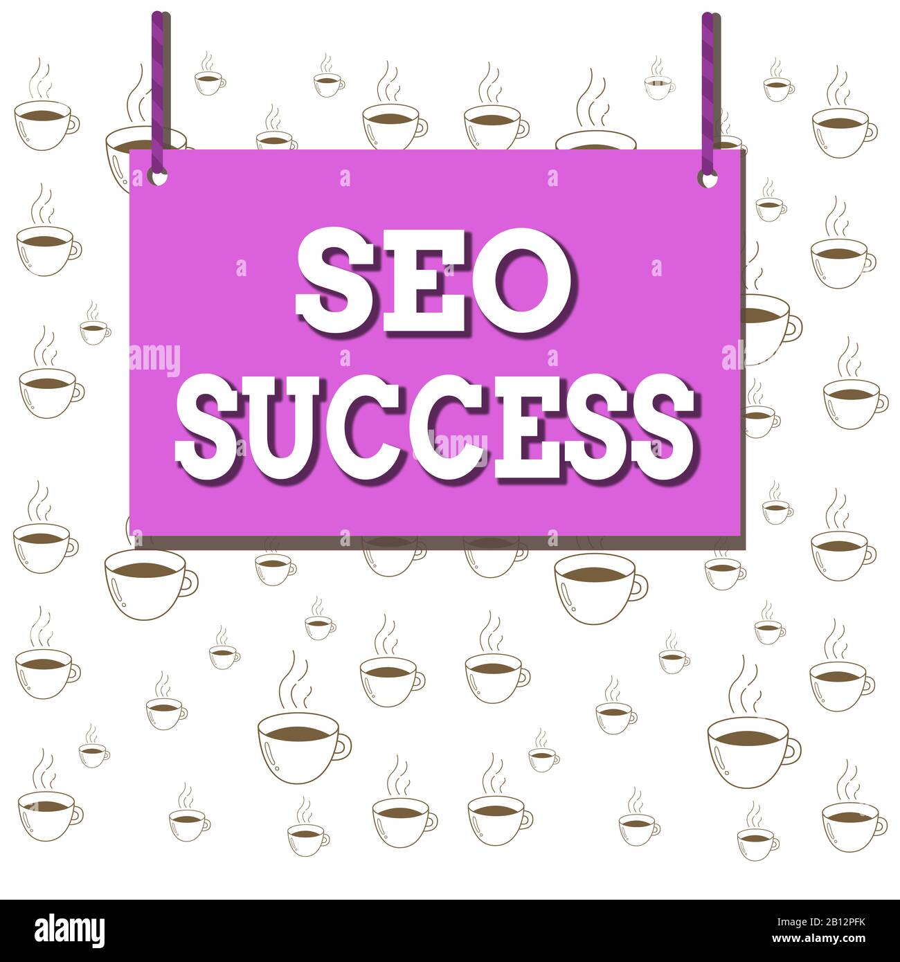 Writing note showing Seo Success. Business concept for accomplishment or achievement of increasing traffic to a website Wooden board wood empty frame Stock Photo