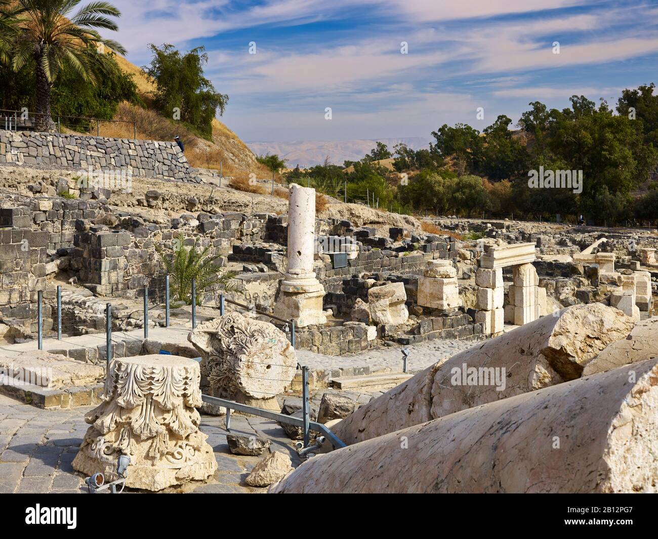 Ancient city of Bet'an also Scythopolis in Jordan Valley,Israel Stock Photo