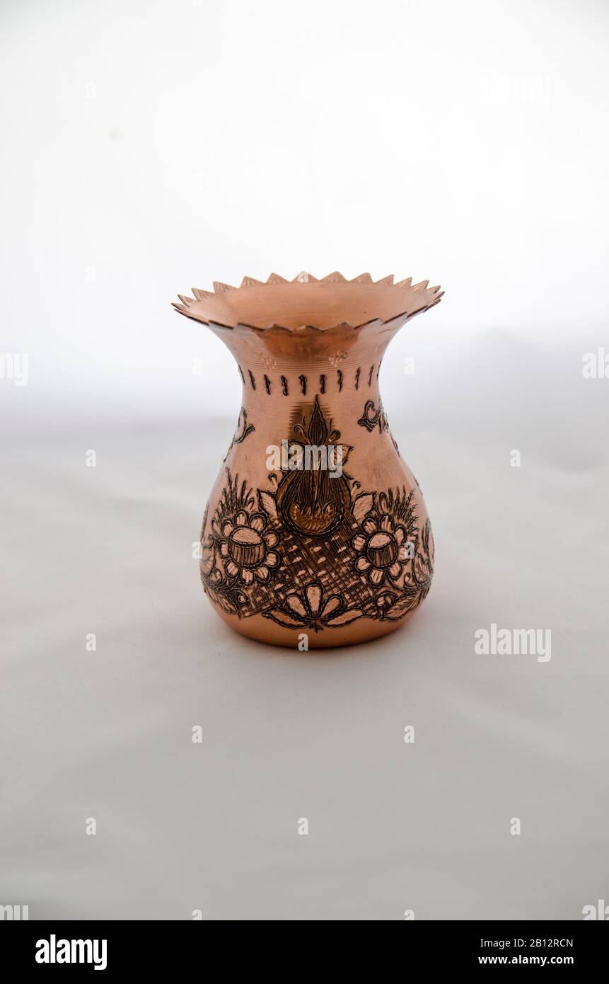 Ornamental Copper Vase Stock Photo Alamy