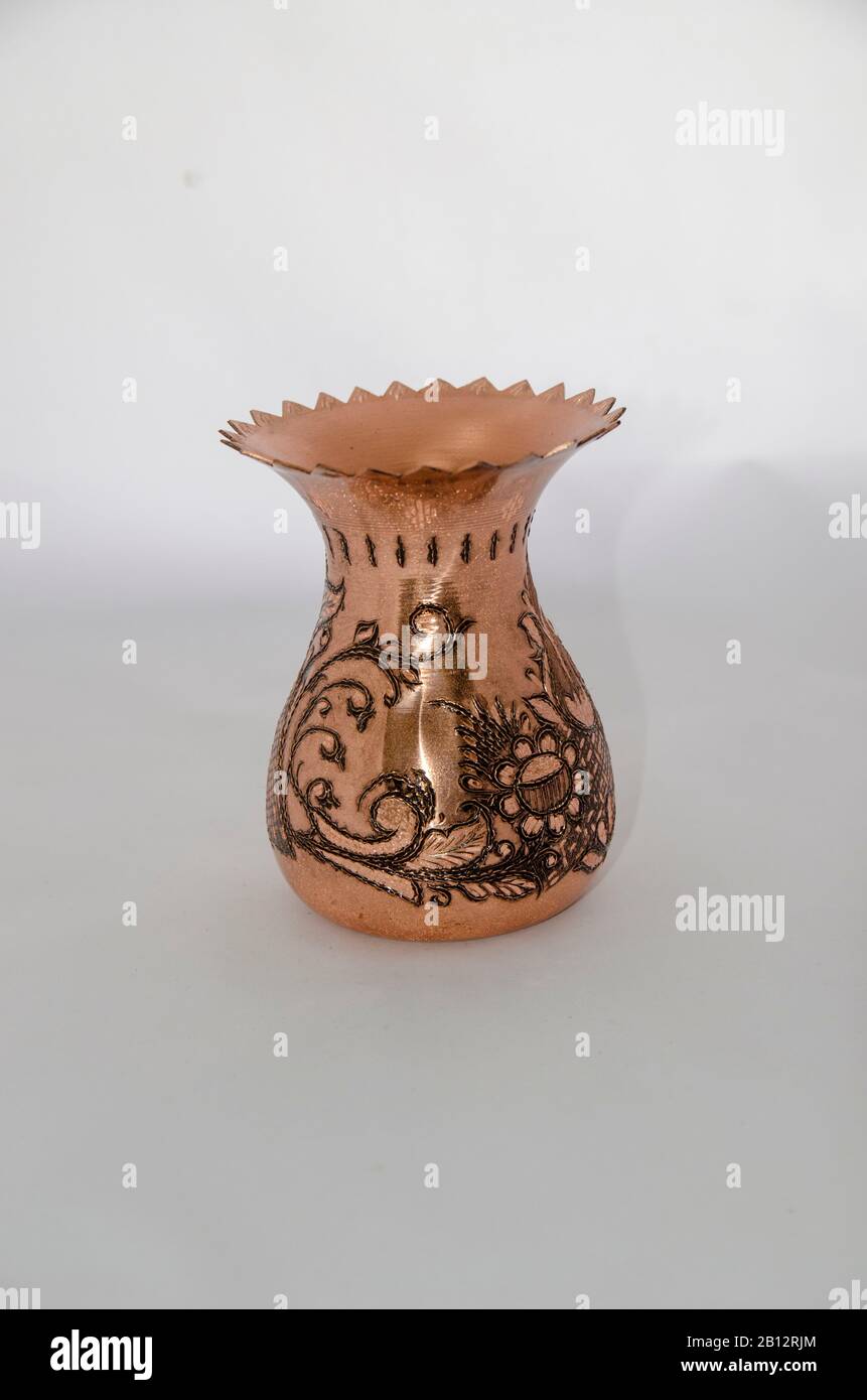 Ornamental Copper Vase Stock Photo Alamy