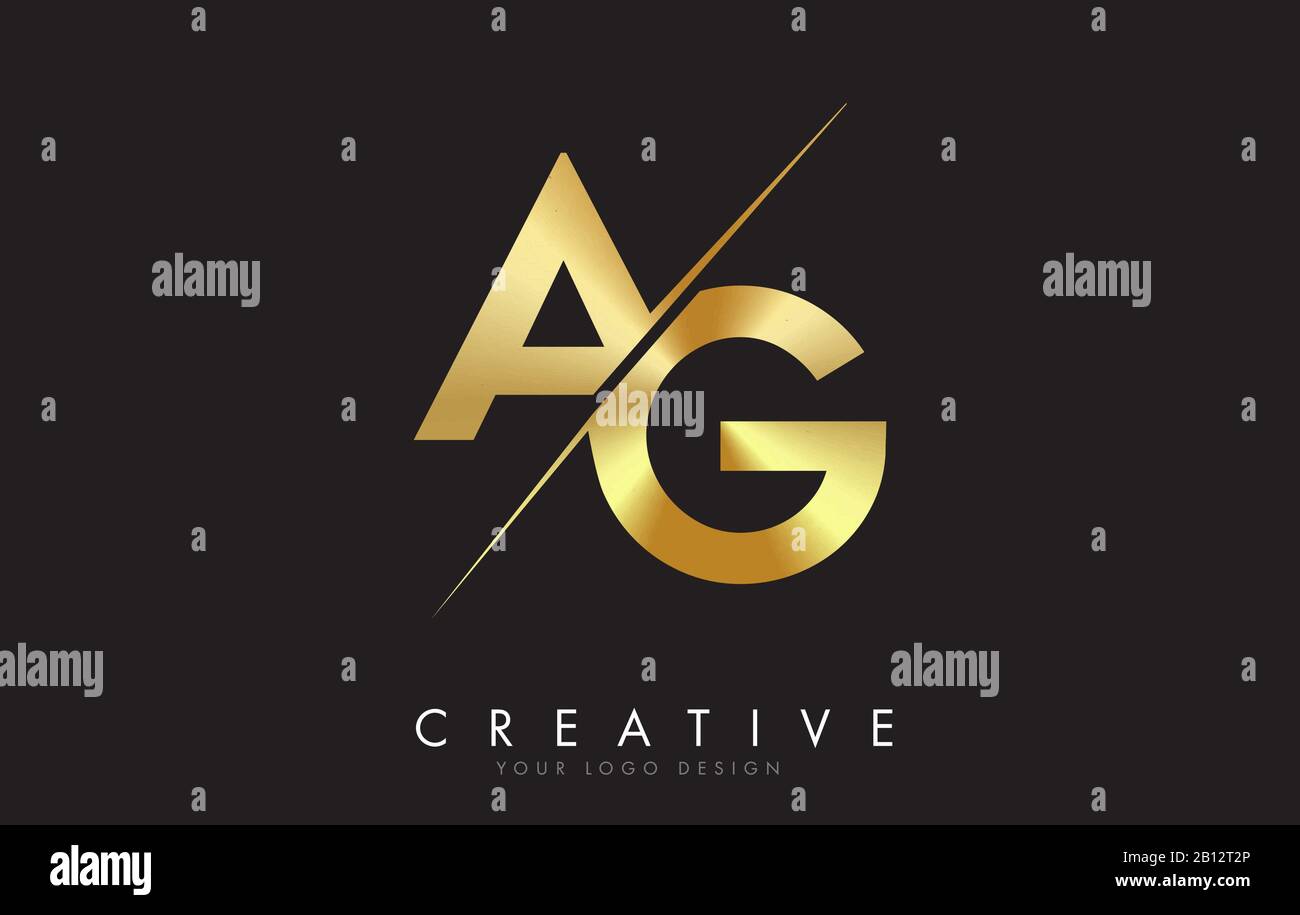 Ag logo letter design with modern creative Vector Image