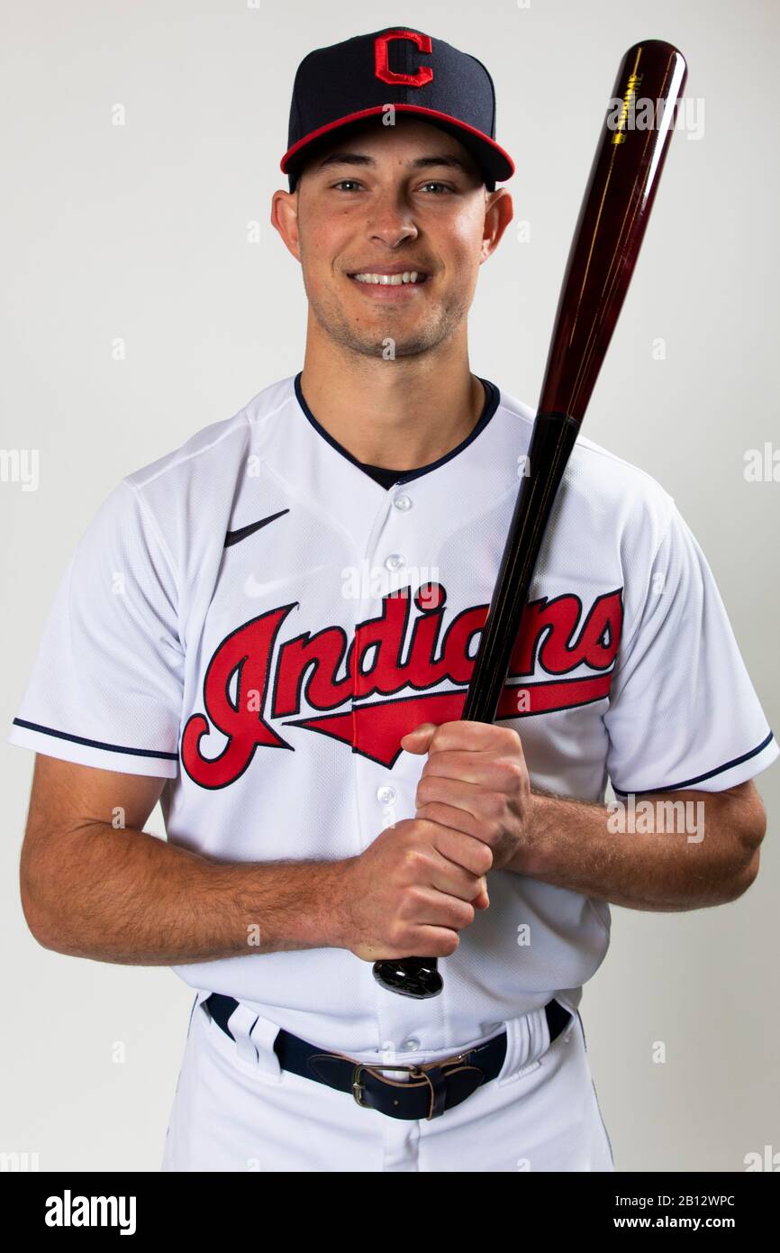 Cleveland Indians second basemen Tyler Krieger poses for a portrait during photo day on Wednesday, February 19, 2020 in Goodyear, Arizona, USA. (Photo by IOS/ESPA-Images) Stock Photo