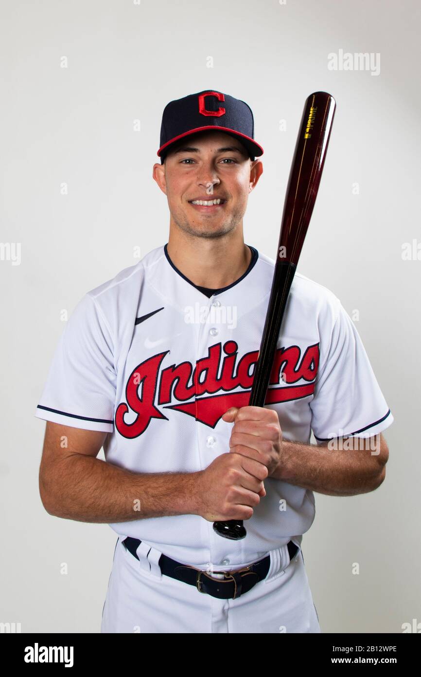 Cleveland Indians second basemen Tyler Krieger poses for a portrait during photo day on Wednesday, February 19, 2020 in Goodyear, Arizona, USA. (Photo by IOS/ESPA-Images) Stock Photo