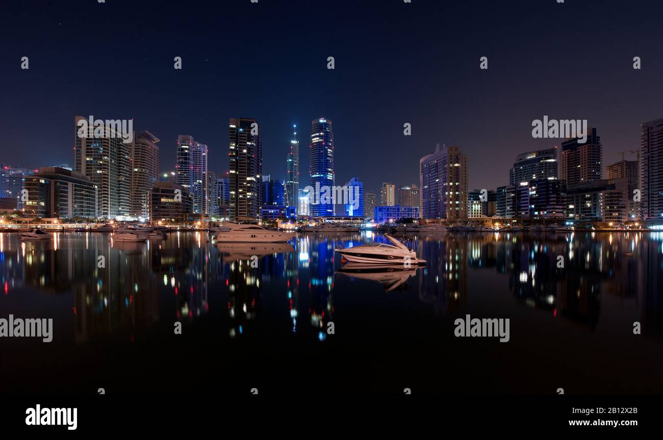 Dubai Marina Yacht Club,UAE Stock Photo