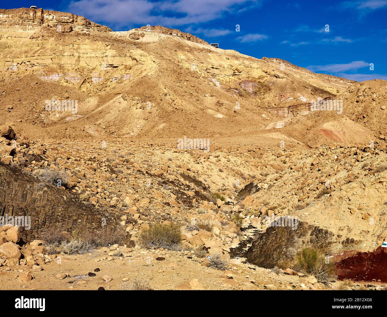 Makhtesh Ramon Crater in the Negev desert,Israel Stock Photo