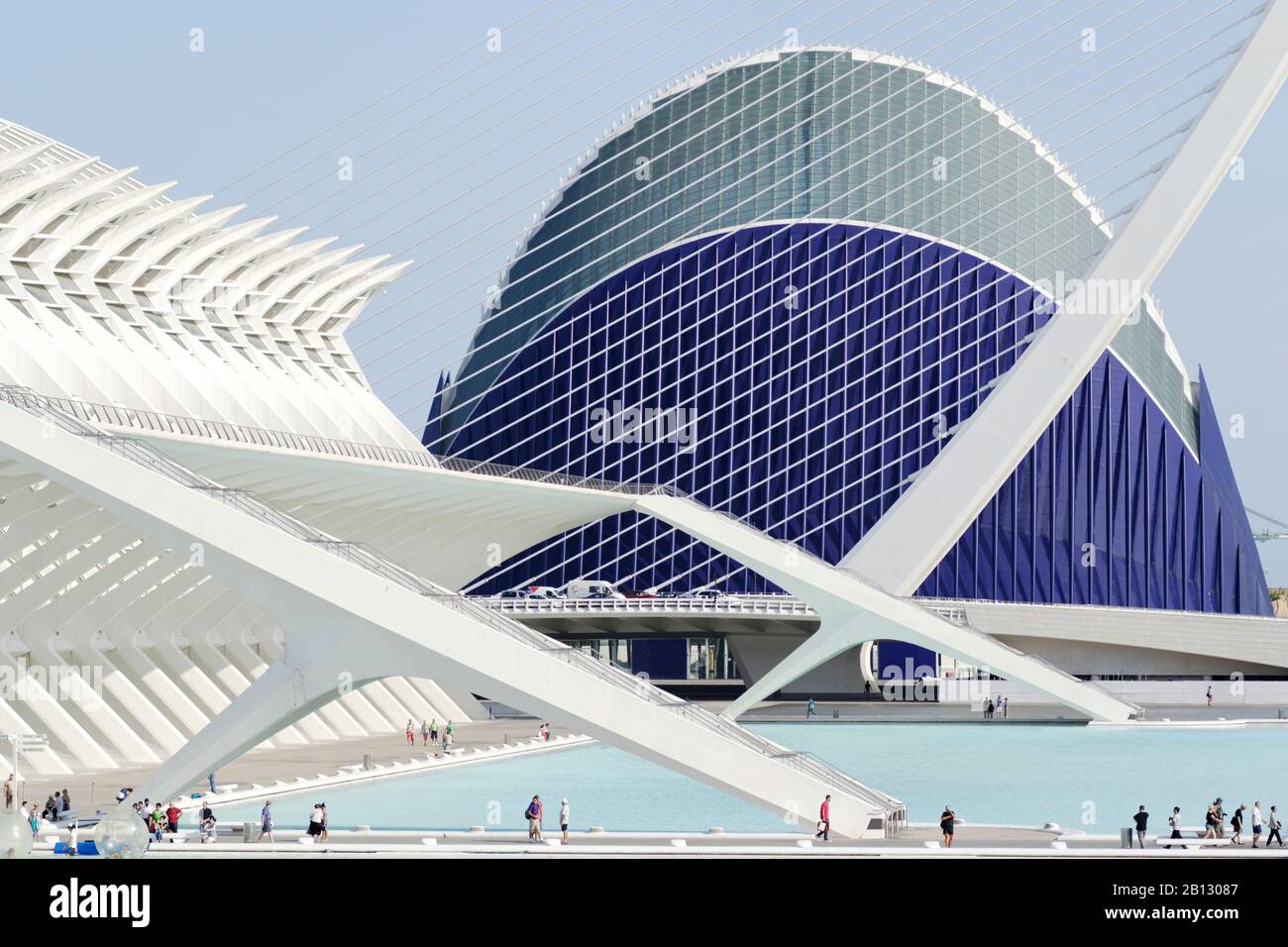 Puente de l'Assut de l'Or and Agora,City of Arts and Sciences,Valencia,Spain Stock Photo