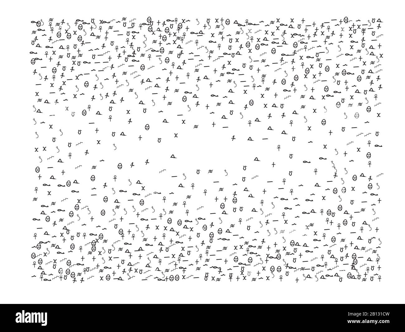 Abstract background confetti. Confetti new background colour. Hand drawn Egypt signs background. Stock Vector