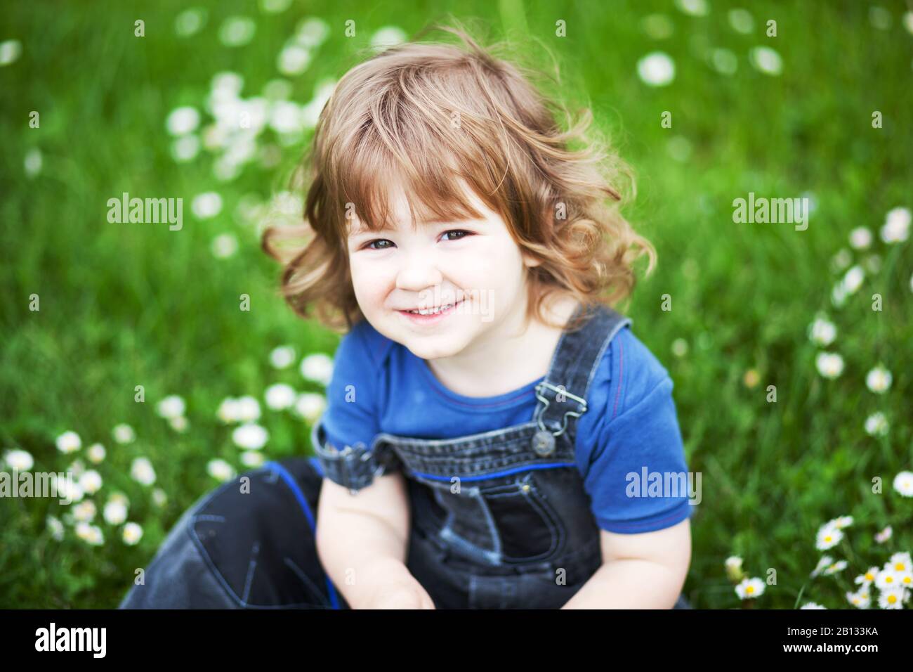 Portrait of a little smiling boy Stock Photo