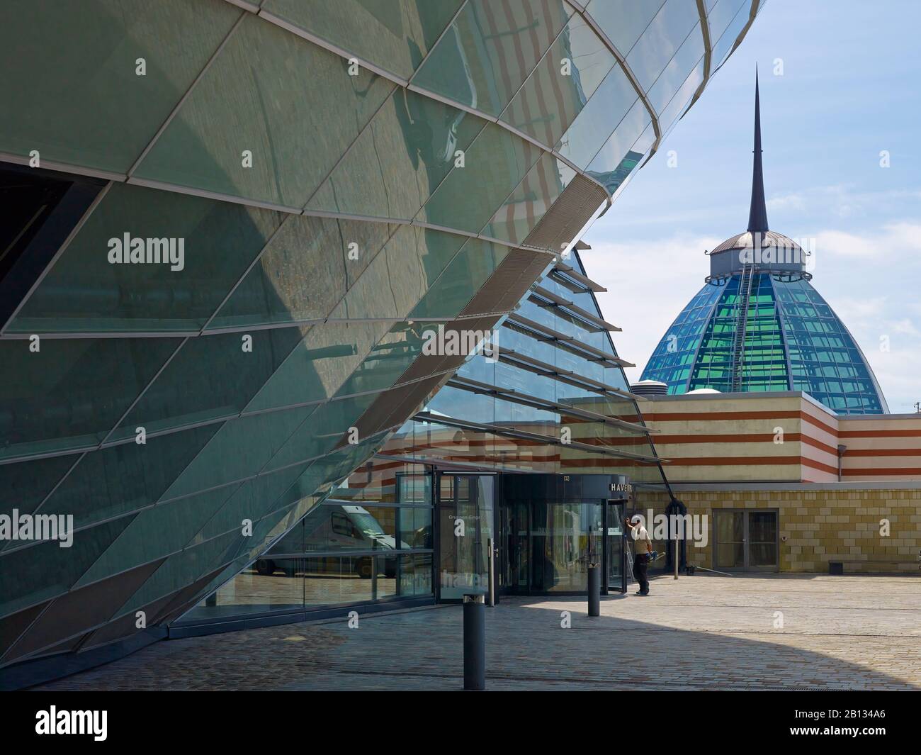 Outer shell of the climate house and dome of Mediterraneo,Bremerhaven,Bremen,Germany Stock Photo