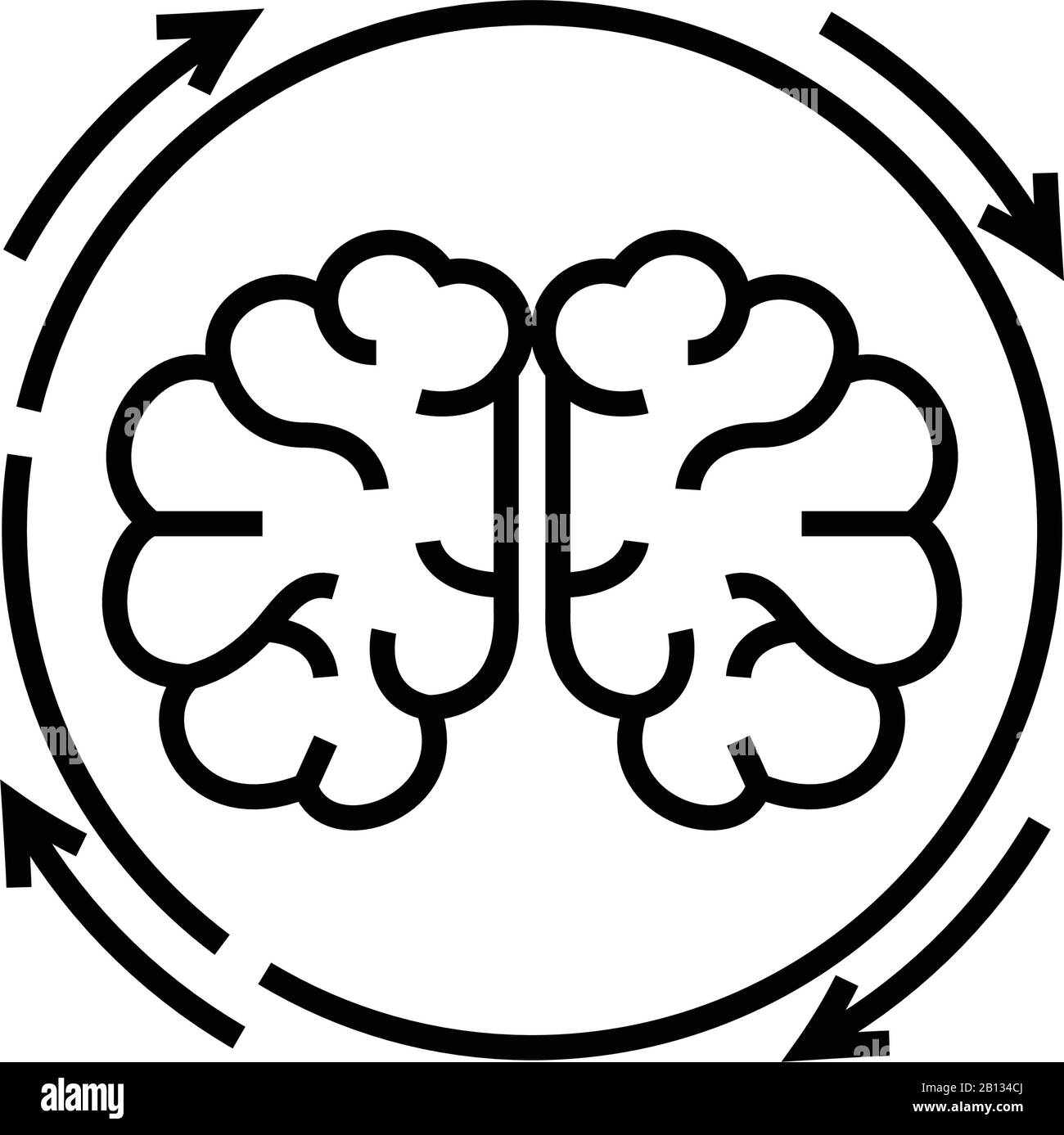 Brainstorm line icon, concept sign, outline vector illustration, linear ...