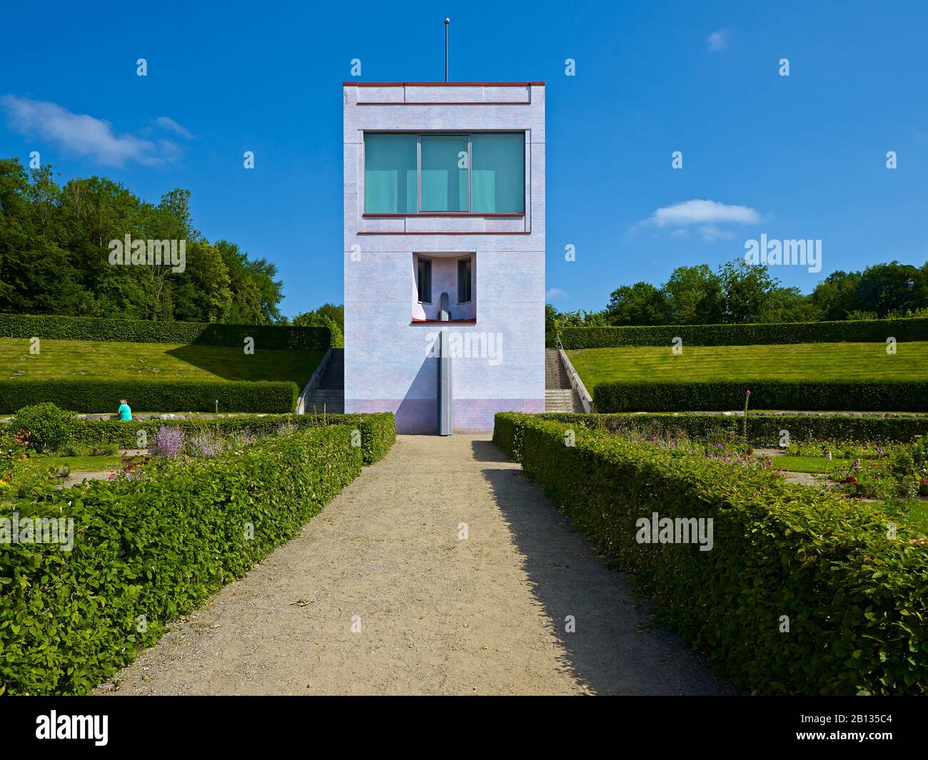 Baroque garden with globe house in Schleswig,Schleswig-Flensburg,Schleswig-Holstein,Germany Stock Photo