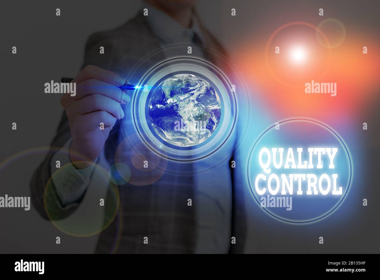 Quality Control Write Writing note showing Quality Control. Business concept for a system of ...