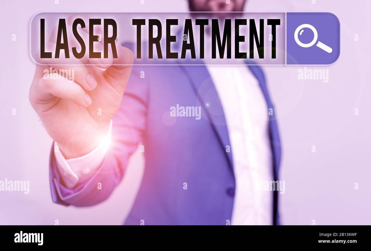 Handwriting text writing Laser Treatment. Conceptual photo any of