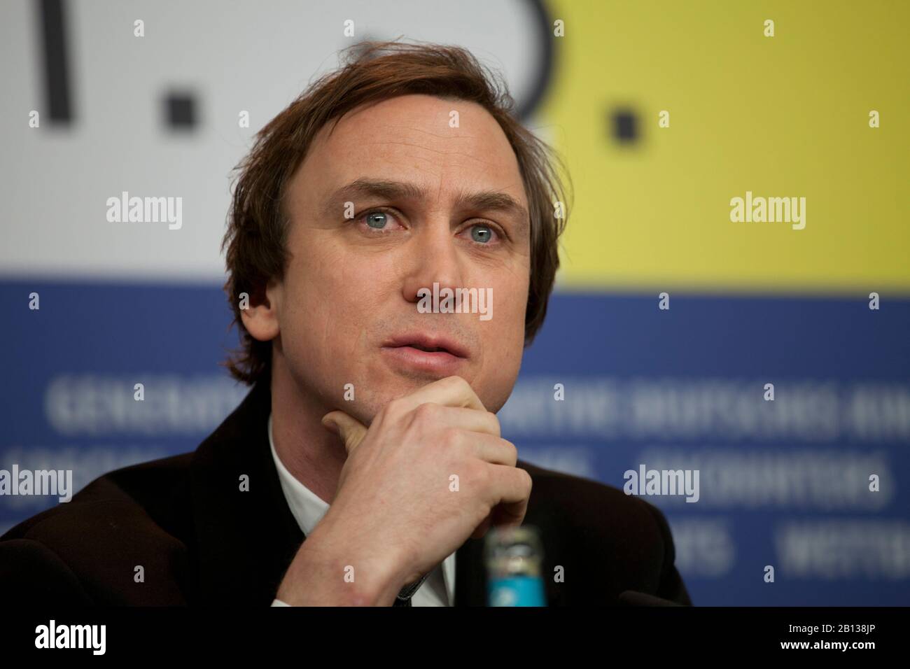 Actor Lars Eidinger at the press conference for the film Persian Lessons at the 70th Berlinale International Film Festival, on Saturday 22nd February 2020, Hotel Grand Hyatt, Berlin, Germany. Photo credit: Doreen Kennedy Stock Photo