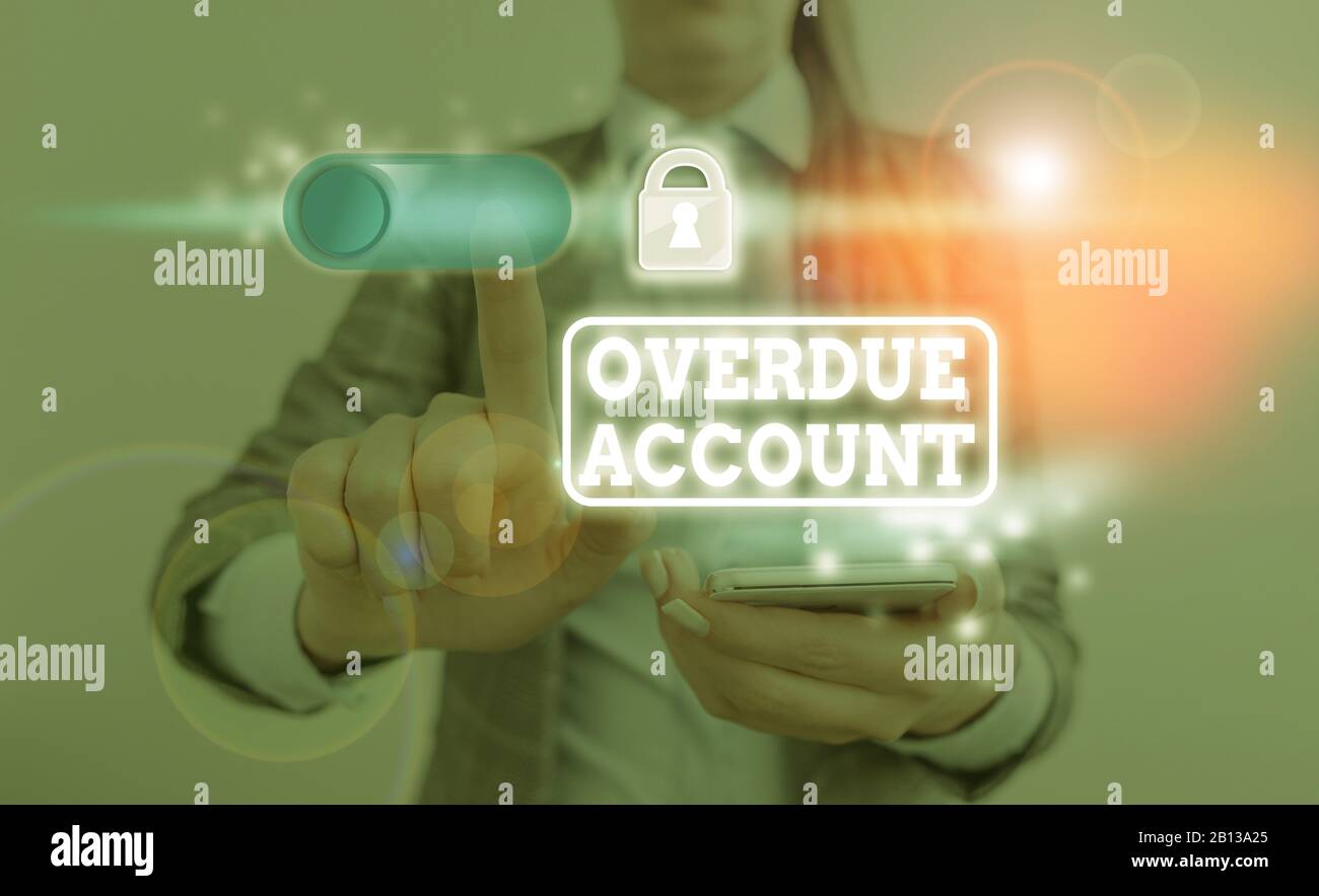 Conceptual Hand Writing Showing Overdue Account Concept Meaning Loans And Other Obligations Remaining Unpaid Past Their Due Stock Photo Alamy
