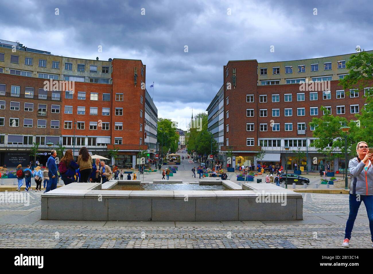 View of Oslo city hall-Rådhuset -administrative centre/public venue including architecture & art collection hosting Nobel Peace Prize Stock Photo