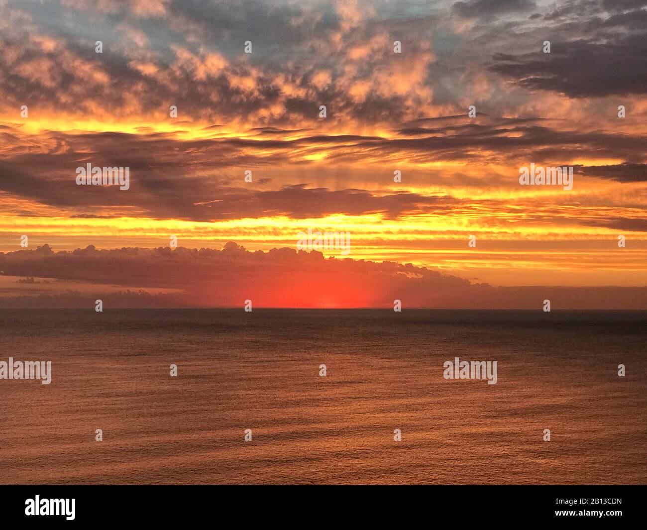 Sunset in Punta Ballena, Punta Del Este, Uruguay Stock Photo