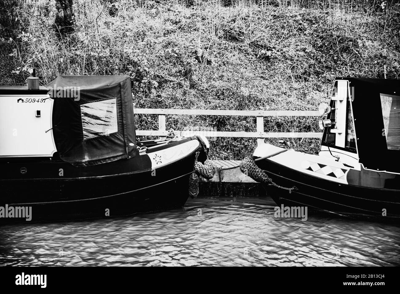 grand , union, bugbooke, warwick,  canal, narrow, boat, barge,  warwickshire ,england, uk, Stock Photo
