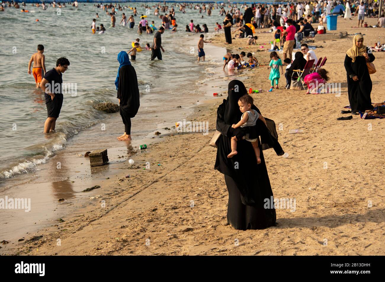 public beach in Jeddah, Saudi Arabia Stock Photo